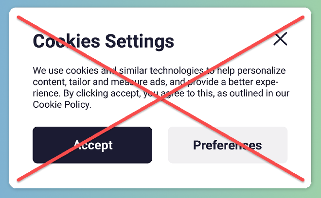 cookie disclaimer example